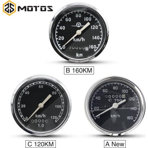 ZS Motos 0-160 Km/h 0-120 Km/h headlight inner speedometer used at CJ-K 750 Motorcycle Case For Bmw R12 R71 M-72 motor