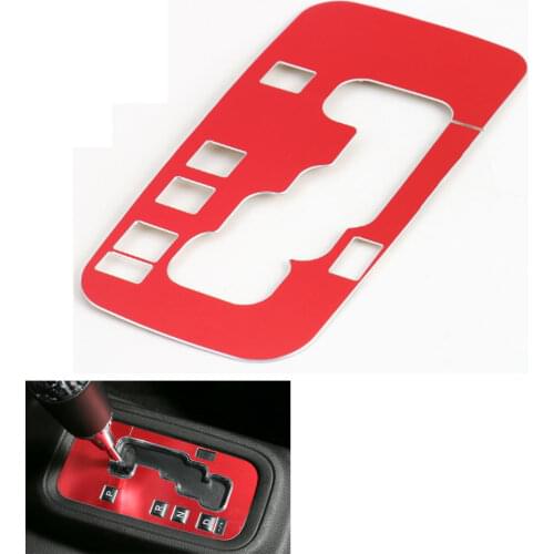 1pc Aluminium Car Inner Gear Shift Gear Box Transfer Panel Trim Cover Frame Decoration For Jeep Wrangler 2011 thru 2016