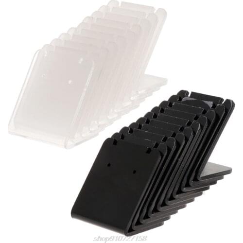 10 Pcs/Set Earrings Shelf Display Stand Holder L Shape Rectangle Acrylic Professional Stud Jewelry Bracket Rack D23 20 Dropship
