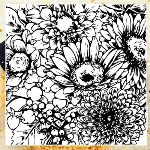14*14CM Sunflower Transparent Clear Stamps / Silicone Seals Roller Stamp For DIY Scrapbooking Photo Album/Card Making