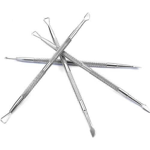 20 Pcs/lot UV Gel Remover Nail Silver Stainless Steel Nail Polish 2 Way Easy Clean Manicure Tools for Remover Gel Nail Polish