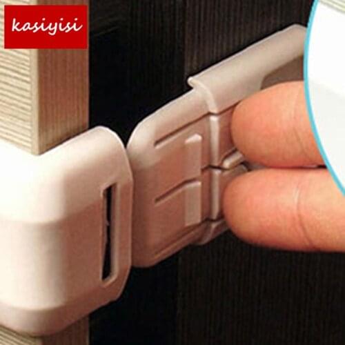 5PC Door Cabinet Cupboard Double Buckle Safety Lock Baby Kids Child Protection Infant Toddler Drawer Locks