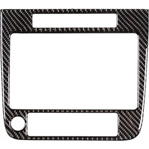 Carbon Fiber Center Console GPS Navigation Cover Trim for Touareg 2011-2015