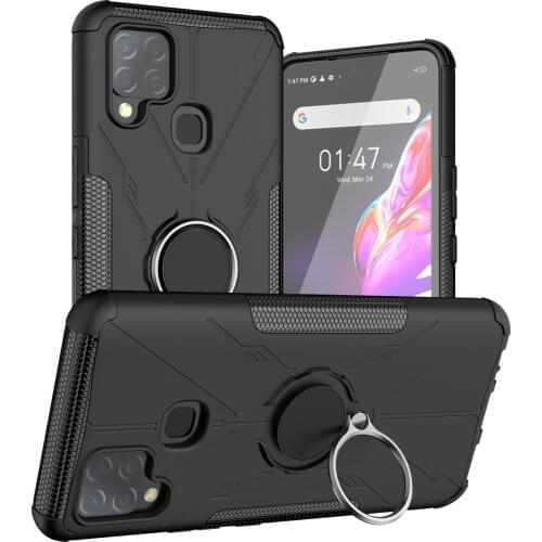 Case for Infinix Smart HD 2021 Shockproof Soft TPU with Hard PC Ring Holder Armor Cover for Infinix Smart HD 2021 X612B X612