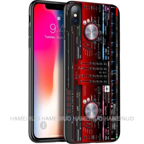 Black tpu case for iphone 5 5s SE 2020 6 6s 7 8 plus x 10 case silicon cover for iphone XR XS 11 pro MAX case ddj dj music Retro