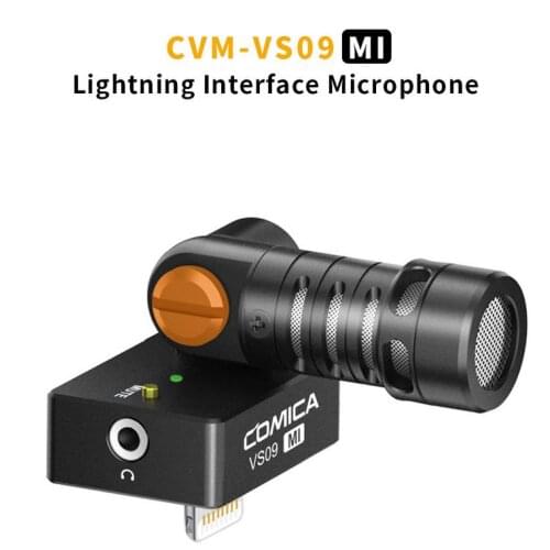 COMICA CVM-VS09 MI Condenser Video Vlogging Recording Microphone Mic for Lightning Interface iPad iPhone 11 Pro 6 7 8 X