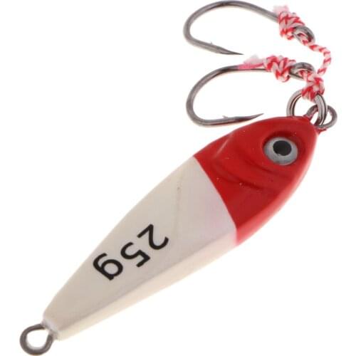 Jig Fishing Lures Jigging Fishing Bait Metal Hard Baits with Assist Hooks Fast Sinking for Deep Sea Fishing