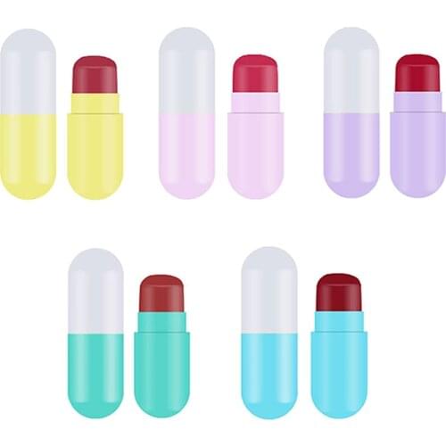 Capsule Lipstick Mini Lipsticks Waterproof Moisturizing Not Easy To Discolor Lipstick Matte Long-lasting Lipstick Sexy Red Lip