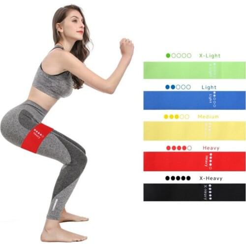 5pcs Yoga Stretch Band Training Pull Rope For Pilates Hip Belt Fitness Hip Loop Resistance Bands Squat Belt Fitness