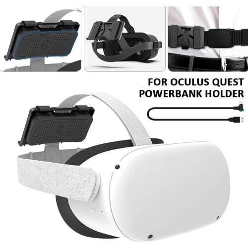 Powerbank Fixing Bracket Battery Holder for Oculus Quest 2 Vive Deluxe Audio Strap Compatibly Multiple Sizes Mobile Power