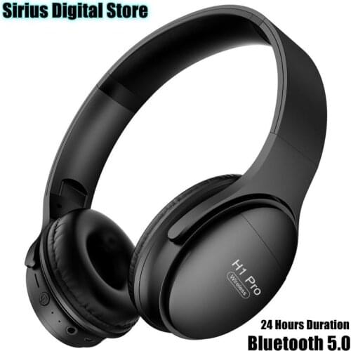 H1 Pro Wireless Bluetooth Fone Headphones HiFi Stereo Over-Ear Headset Foldable Rechargeable Portable Gaming Streaming Earphones