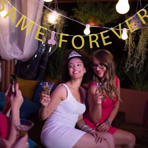 Same Penis Forever Banners Bachelorette Party nightclub decor single queen Penis Girls Night Out Bridal Shower Party Supplies