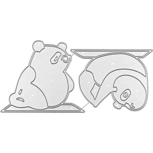 New Cute Panda Metal Cutting Dies Stencil Scrapbooking DIY Album Stamp Paper Card Embossing Decor