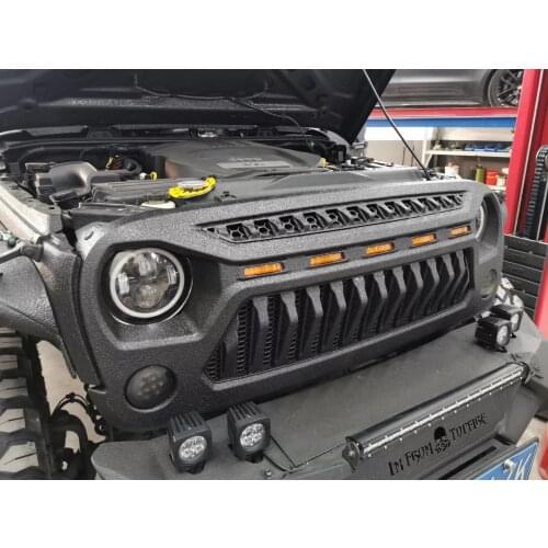 FRONT GRILLE For JEEP WRANGLER JK accessories 4x4 grille with light factory