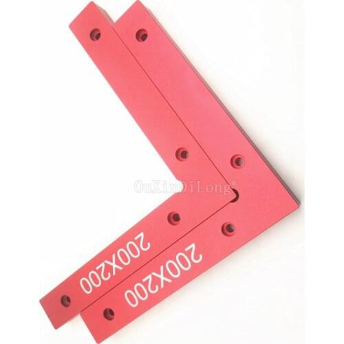 2PCS 200x200mm L-Square Clamping Squares Woodworking 90 Degrees Try Square Angle Ruler Rectangular Device Fixing Clip JF1750
