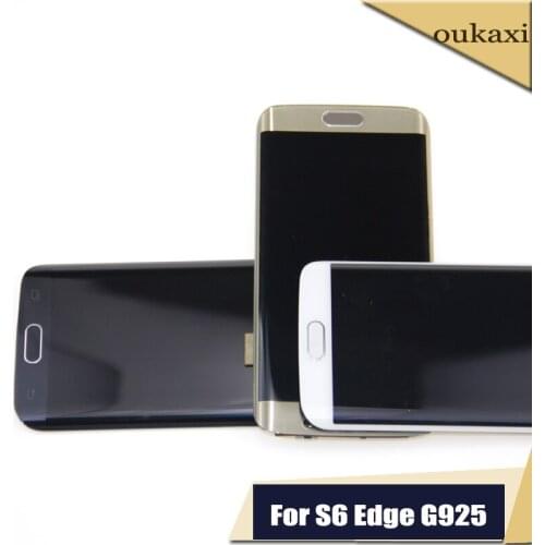 Super AMOLED For Samsung Galaxy S6 Edge G925F G925A G925P LCD Display Screen with Touch Digitizer