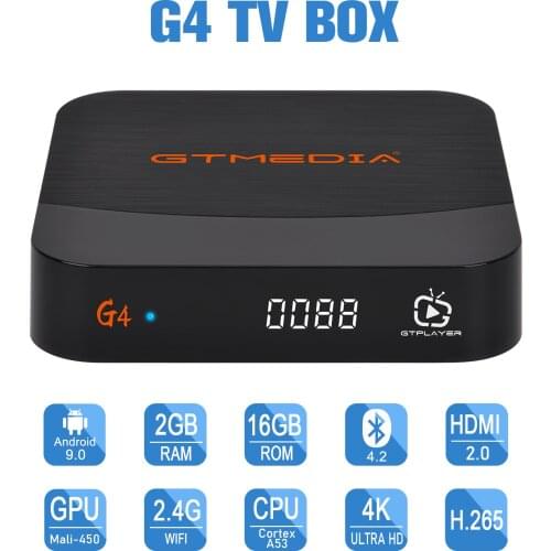 GTMEDIA G4 Android 9.0 TV BOX Amlogic S905W Built-in Wifi 2.4G Set Top Box Mali-450 Penta-Core Android Box Smart TV Box