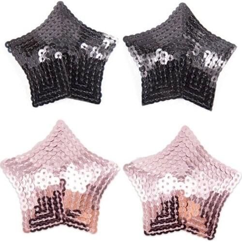 Women Sequins Nipple Cover Sexy Pasties Star Niple Cover Fetish Boob Tape Clubwear Cubre Pezon Reusable Breast Stickers