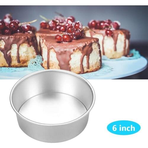 1/2Pcs 6/8 Inch Aluminum Kitchen Alloy Non-stick Fruit Tarts Pizza Cake Mold Baking Pan