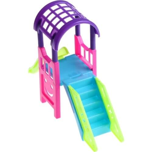 1Set Girl Play House Doll Amusement Park For 10CM Doll Slide Amusement Park Slide Swing Accessories Doll Toy Accessories
