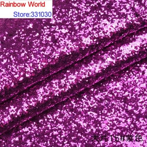 15# purple Thick Shiny Vinilic Sequin PU Leather fabric with paillette for DIY wedding decotate KTV hotel Garment(100*138cm)