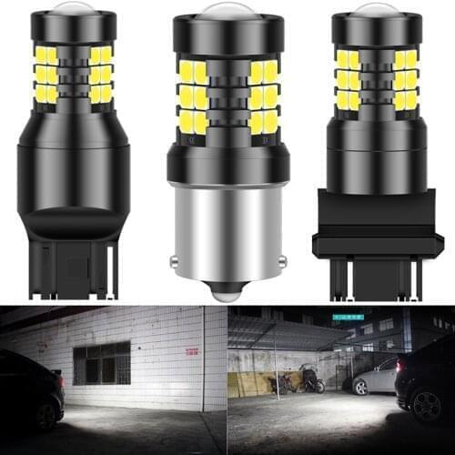 2pcs 1156 BA15S P21W LED 7440 T20 T15 W6W 3157 led canbus light Bulbs Error Free 3030SMD Led car Turn Signal Light White DC12V