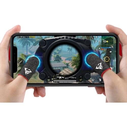 2 Pcs Phone Games Sweat-Proof Finger Gloves Thumbs Finger Cover Anti-slip Cot Sleeve for PUBG Touch Screen Game Practical Access