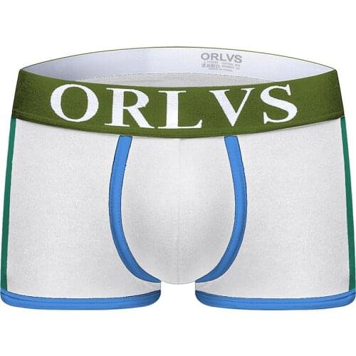2020 ORLVS Brand Men Boxer Underwear New Cotton U Pouch Sexy Underpants Cueca Cotton Pants Boxer shorts Male Panties OR101