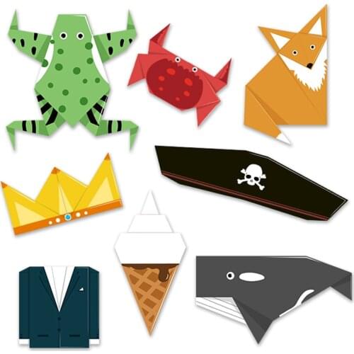 3 In 1 60pcs Paper Kids Funny Origami With Tutorial Educational Toys For Children DIY Manual Art Origami Baby Craft Graffiti Toy