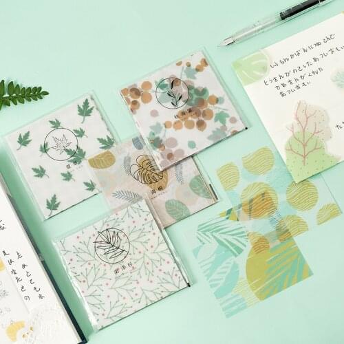30pcs/pack Plants Series Square Litmus Paper Kids Handmade DIY Scrapbooking Decoration Arts Material Craft Decor
