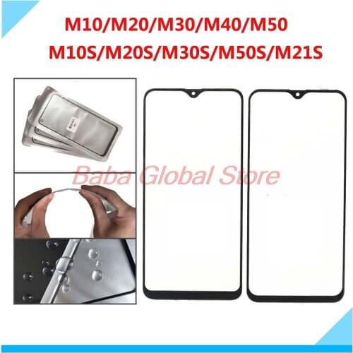 5PCS Front Outer Screen Glass OCA Glue for Samsung Galaxy M10 M20 M30 M40 M50 M10S M20S M30S M50S M21S Touch Panel Lens Cover