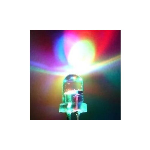 50PCS 5mm 4pins RGB LED Common anode Tri-Color Emitting Diodes Diffused Fog transparent