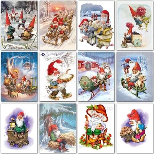 5D Diamond painting Santa Claus Christmas new year gift Full Round Diamond mosaic Full Square Diamond embroidery Cross stitch
