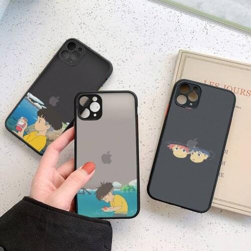 Ponyo on the Cliff Phone Case For iphone 12 11 7 8 plus mini x xs xr pro max matte transparent cover