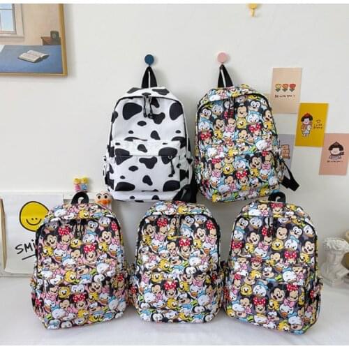 Disney Mickey mouse Childrens School Bag Kindergarten Boy Girl Baby Backpack Minnie Cute Plush Bag Backpack Kids Gifts