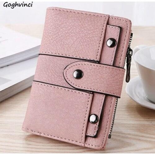 Wallets Women Hasp Colorful Kawaii Girls Simple Clutch Wallet Womens Purse Korean Style Carteira Short PU Leather Fashion New