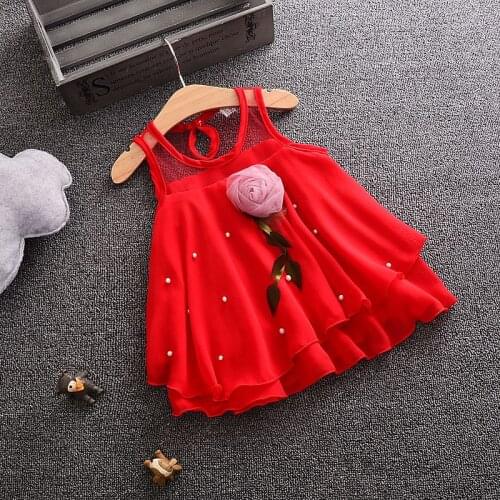 Summer Chiffon baby girl dress lace dress baby girls birthday gift