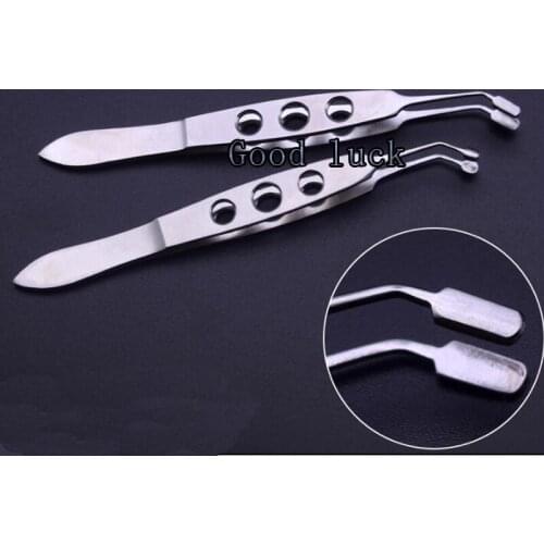 Micros Eyelid Ophthalmic Instruments Two Types Head 10.5CM Double Eyelid Fat Tarsal Gland Physiotherapy Massage Tweezers