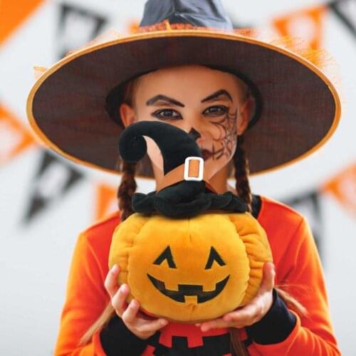 Mini Cute Spoof Pumpkin Plush Toy Halloween Small Car Pendant Creative Smile Plush Pillow Pendant Bag Kawaii Accessories