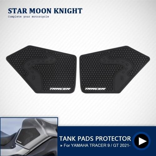 For YAMAHA TRACER 9 GT TRACER9 2021 - Side Fuel Tankpad Non-slip Tank Pads Protector Stickers Decal Gas Knee Grip Traction Pad