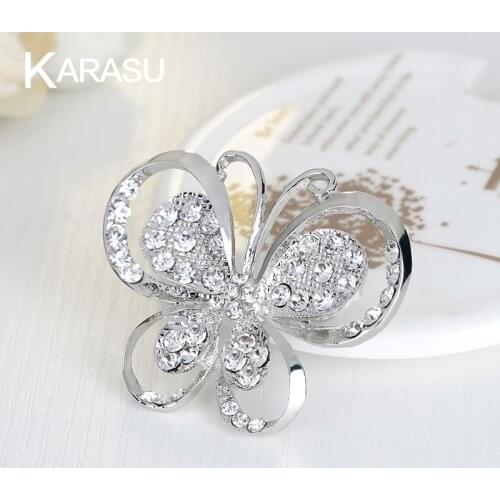 New Fashion Hollow Out Butterfly Shining Rhinetone Brooches Accessories Jewelry Brooch Pin for Women Girls Jewelry