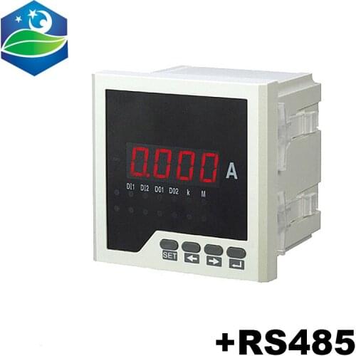 Single phase digital ampere meter LED current meter 96*96 ammeter digital meter with RS485 communication