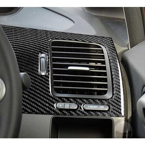 Car Dashboard Left Side Air Outlet Vent Cover Frame RHD Real Carbon Fiber Sticker Interior For Honda Civic 8th Gen 2006-2011