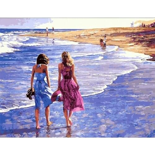 Couple Painting By Numbers Pictures Klim On Canvas With Frame Kits For Adults Drawing Coloring Paint By Number Home Decoration