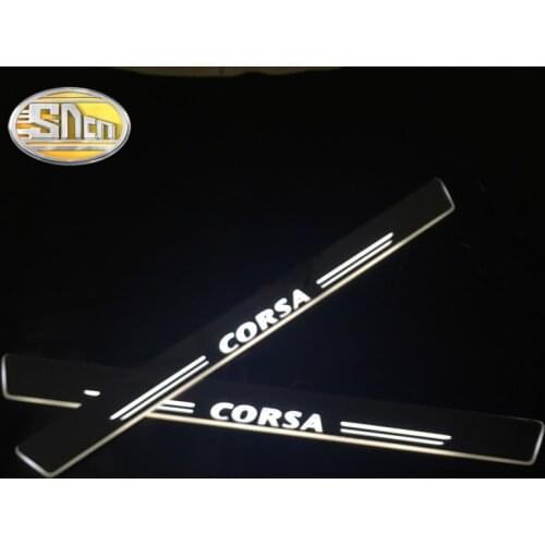 For Opel Astra Vauxhall Acrylic Moving LED Welcome Pedal Scuff Plate Pedal Door Sill Pathway Light scuff plate threshold