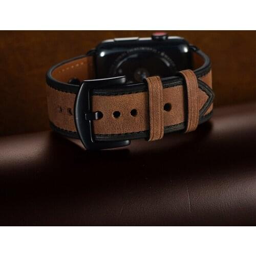 Genuine Leather strap for apple watch band 44 mm 42mm 40mm 38mm royal watchband apple watch 5/4/3/2/1 44 mm iwatch band 38mm