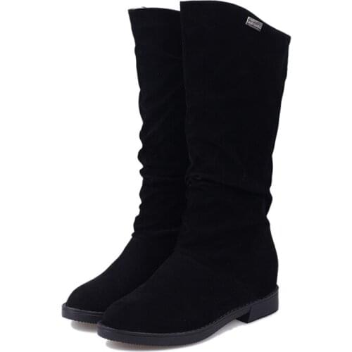 Womens Winter Shoes Knee High Boots Plus Big Size High Quality Faux Suede Brand Women Shoes Winter Women Winter Boots