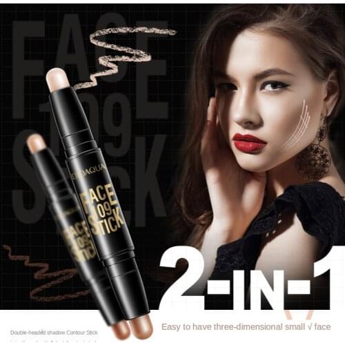 Double head light and shade repair stick concealing, fixing, dressing, fixing, solid shadow, high gloss, bright