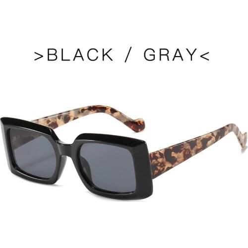 Retro Vintage Sunglasses for Women Rectangle Camouflage Frame Sun Glasses Female UV400 Acrylic Lens Brown Mirror Eyeglasses