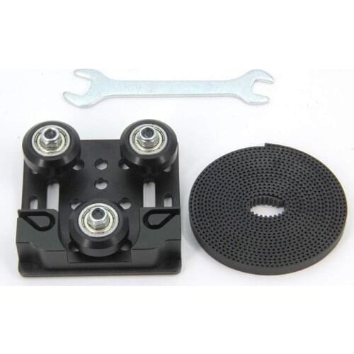 Befenybay V Wheel with Plate and 6mm Belt Buckle for 2020 Aluminum Profile 3D Printer Parts for CNC Kossel Black Wheel